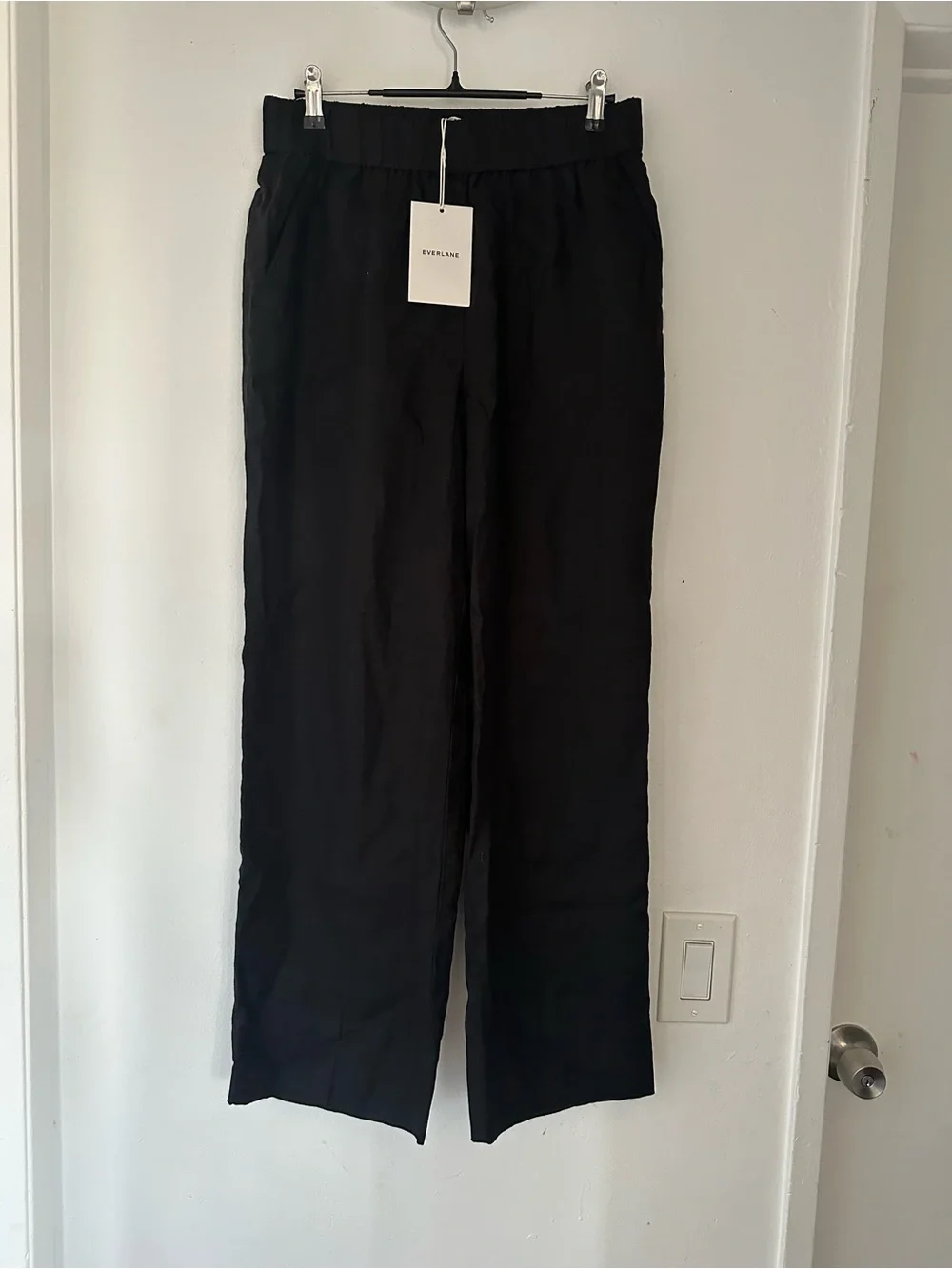 ✨ Everlane Breathable European Linen Pull-On Pants • Size M • Black (NWT)